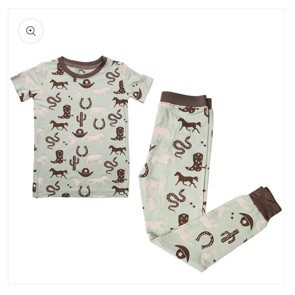 Emerson and Friends Giddyup! Bamboo Toddler Pajama Set NEW Size 4/5
